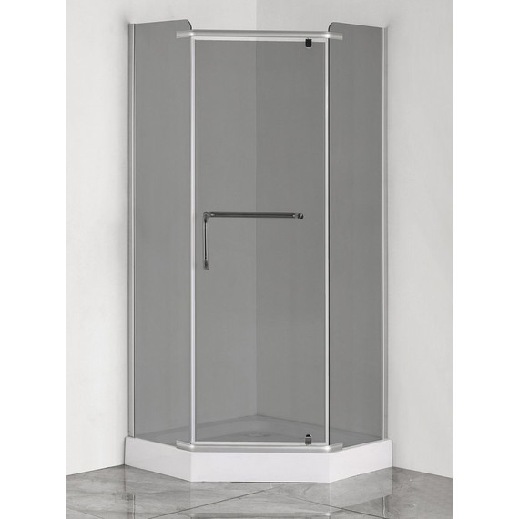 Душевое ограждение Loranto 100x100 см CS-816S B 100 (GRAY) сатин/серое - фото 2