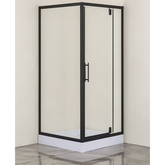 Душевое ограждение Loranto 90x90 см CS-604A 90, черный/прозрачное - фото 2