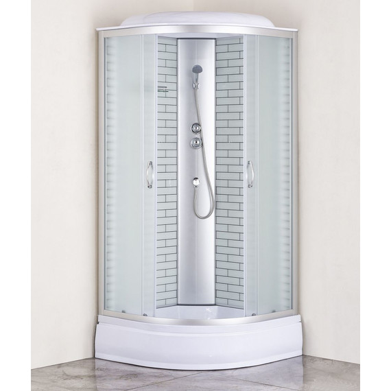 Душевая кабина Loranto 100х100 см CS-6610-25FW 100, хром/матовое - фото 2