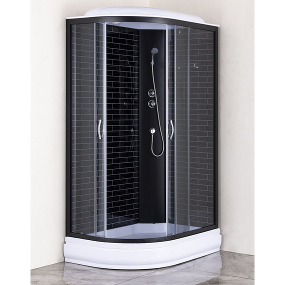 Душевая кабина Loranto 120х80 см CS-66120-20R GB 120, черный/серое - фото 2