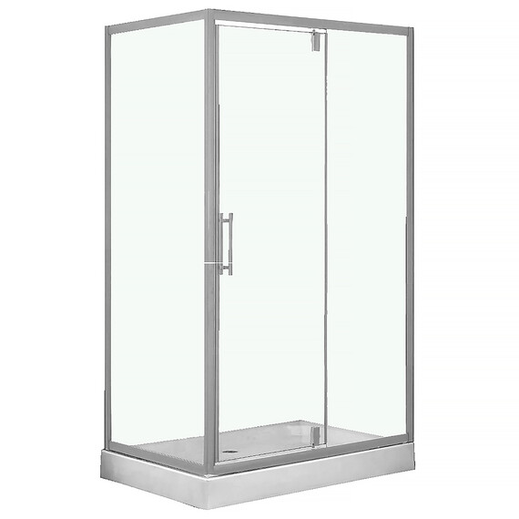 Душевое ограждение Loranto 120x80 см CS-6128C 120, хром/прозрачное - фото 
