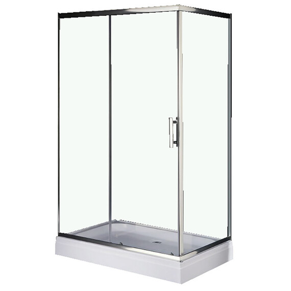 Душевое ограждение Loranto 120x80 см CS-8021S (CS-8706), хром/прозрачное - фото 