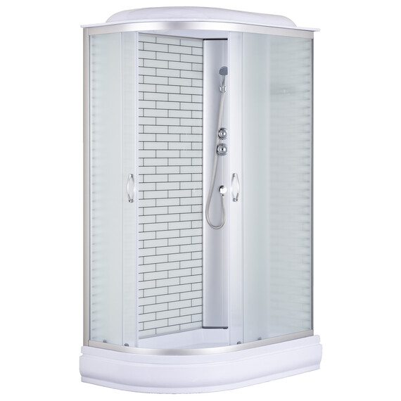 Душевая кабина Loranto 120х80 см CS-66120-20R FW 120, хром/матовое - фото 