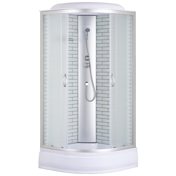 Душевая кабина Loranto 90х90 см CS-6690-25FW 90, хром/матовое - фото 