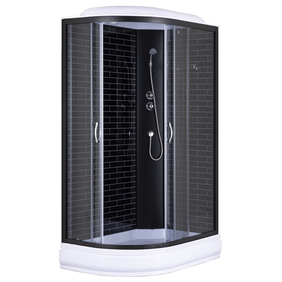 Душевая кабина Loranto 120х80 см CS-66120-20R GB 120, черный/серое - фото 