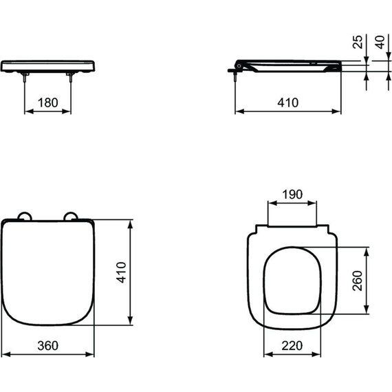 Сиденье с крышкой для унитаза Ideal Standard i.Life S дюропласт T473601 - фото 5