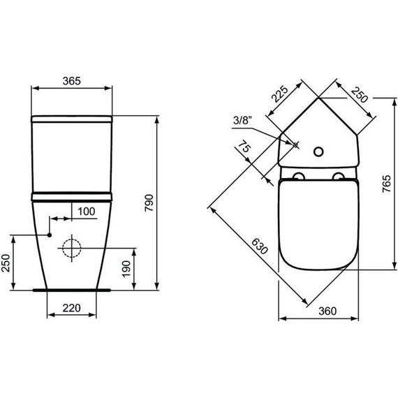Унитаз-компакт угловой безободковый Ideal Standard i.Life S T459601 - фото, картинка 9 Унитаз-компакт угловой безободковый Ideal Standard i.Life S T459601 - фото 9