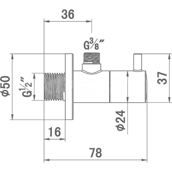 Вентиль угловой Kludi Balance 1584505-00 - фото 2