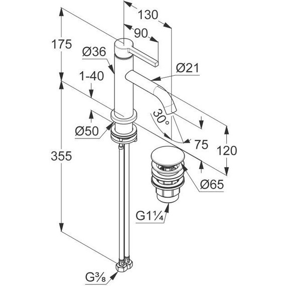 Смеситель для раковины Kludi Nova Fonte Pura 202660515 - фото 2