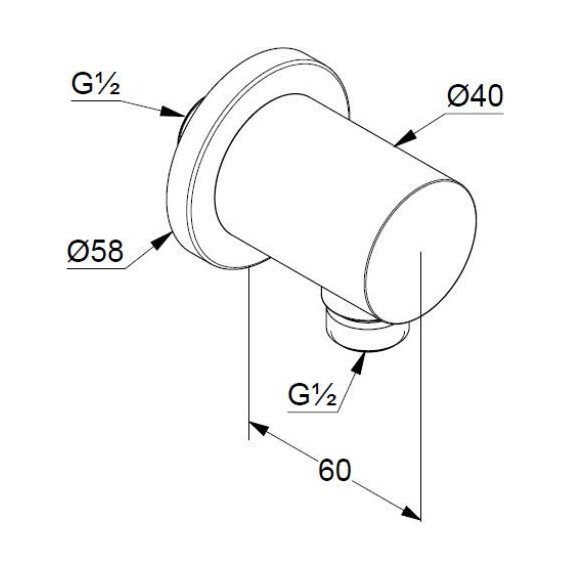 Шланговое подсоединение Kludi Nova Fonte Puristic 2054339-15, черный матовый - фото 2