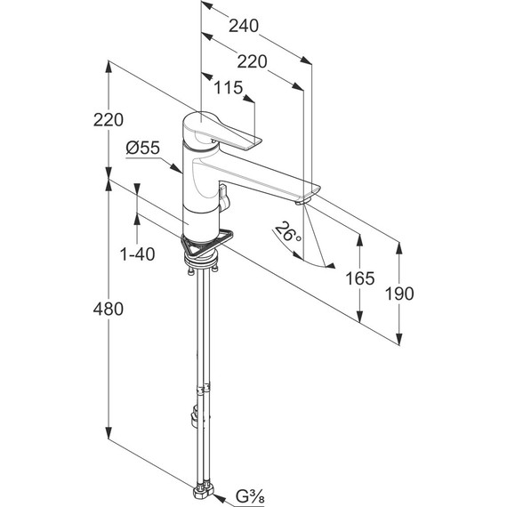 Смеситель для кухни Kludi Mix 329063975, черный матовый - фото 2