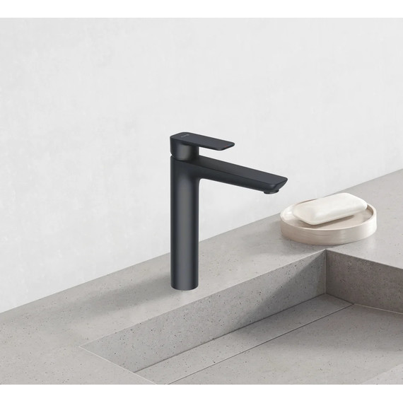 Смеситель для раковины высокий Kludi Pure&Style 402963975, черный матовый - фото 2