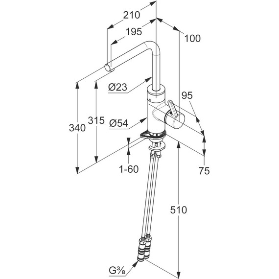 Смеситель для кухни сенсорный Kludi E-GO 422206675, черный матовый - фото 3