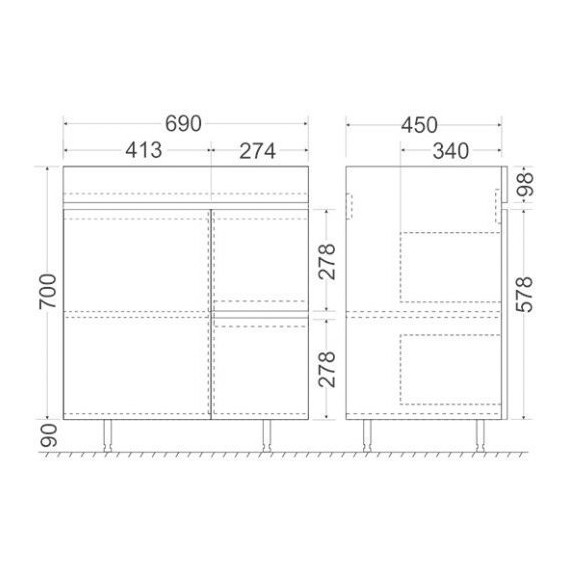 Тумба напольная с раковиной Mirsant Next 70 см, белый - фото, картинка 6 Тумба напольная с раковиной Mirsant Next 70 см, белый - фото 6