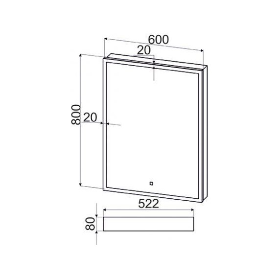 Зеркало-шкаф Mirsant Arena 60/1 60 см R - фото 7