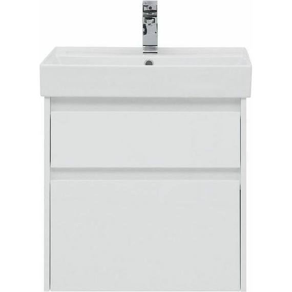 Тумба подвесная с раковиной Aquanet Nova Lite 60 см 242575 (2 ящика) белый, Цвет фасада: белый - фото 5