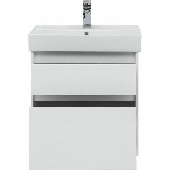 Тумба подвесная с раковиной Aquanet Nova Lite 60 см 242575 (2 ящика) белый, Цвет фасада: белый - фото 8