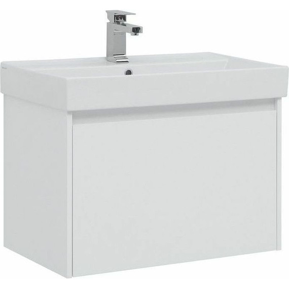 Тумба подвесная с раковиной Aquanet Nova Lite 75 см 242275 (1 ящик) белый - фото 5