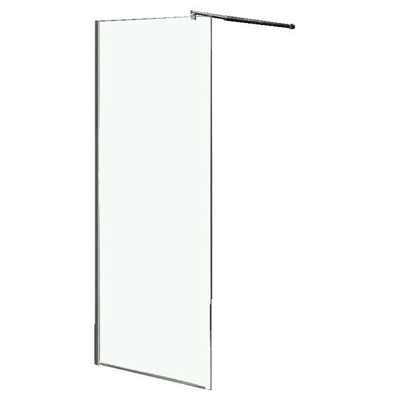 Душевая перегородка Loranto Walk-in 110 см CS-L1020 (стекло 8 мм), хром/прозрачное - фото 