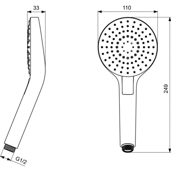 Ручной душ Ideal Standard Idealrain Evo Round L3 B2231AA - фото, картинка 3 Ручной душ Ideal Standard Idealrain Evo Round L3 B2231AA - фото 3