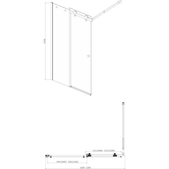 Шторка для ванны Azario Carleon 100х150 см, хром/прозрачное - фото 4