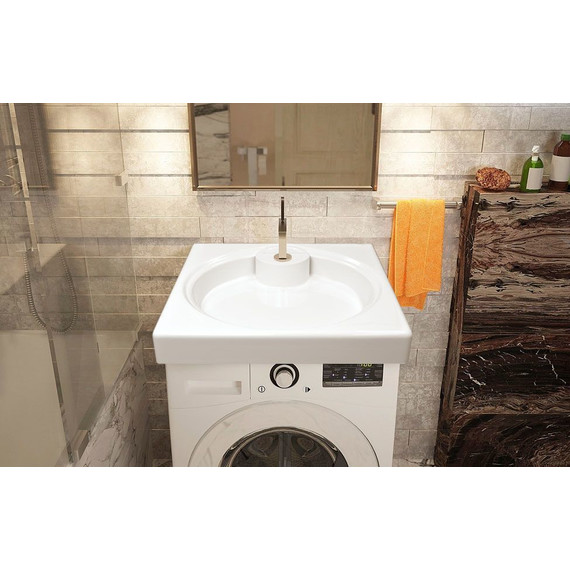 Раковина над стиральной машиной Azario Lindi 60 см CS00078504 - фото, картинка 4 Раковина над стиральной машиной Azario Lindi 60 см CS00078504 - фото 4