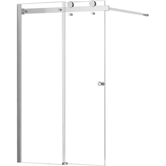 Шторка для ванны Azario Carleon 100х150 см, хром/прозрачное - фото 2