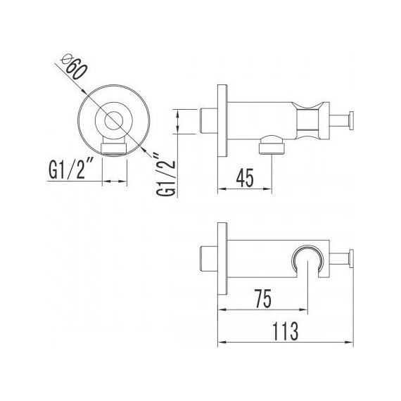 Шланговое подсоединение с держателем Lemark LM3785BL, черный - фото 2