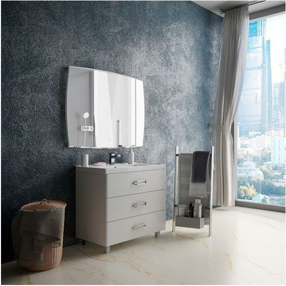 Тумба напольная с раковиной Mirsant Fuji 80 см с доводчиком, белый - фото 5