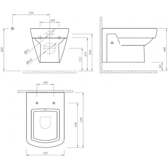 Инсталляция Cersanit Black с подвесным унитазом Kale Basics - фото 6