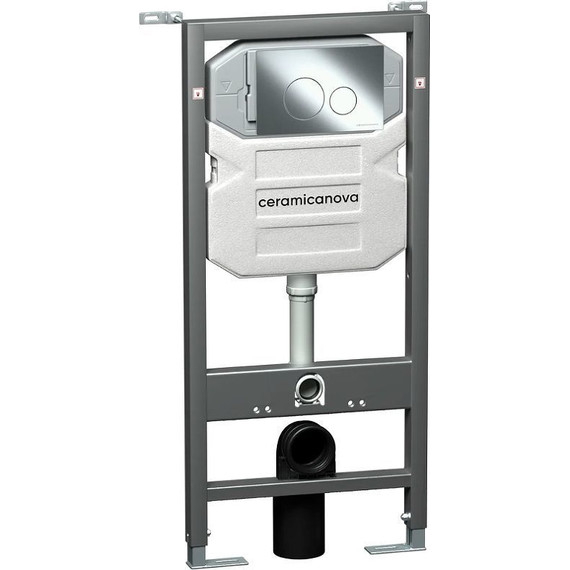 Инсталляция с подвесным унитазом Ceramicanova Play Rimless CN3001_1001CH_1000 - фото 2