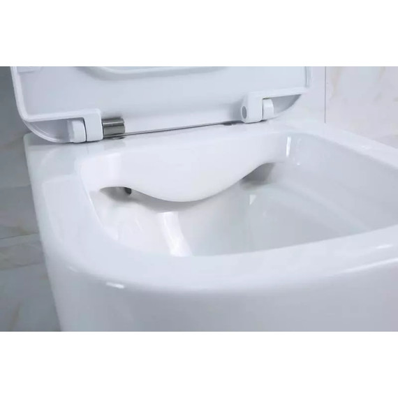 Инсталляция с подвесным унитазом комплект: Grohe Rapid SL 38772001 с подвесным безободковым унитазом Belbagno Genova BB1102CH сиденье микролифт, крепление, кнопка смыва хром - фото 7