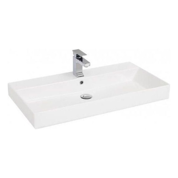 Тумба напольная с раковиной Aquanet Nova Lite 100 см 302478 (3 ящика) белый, Цвет фасада: белый - фото 4