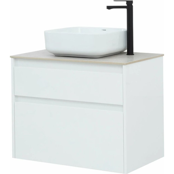 Тумба подвесная со столешницей Aquanet Nova Lite 75 см 242272 (2 ящика) белый, Цвет фасада: белый - фото 9