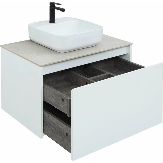 Тумба подвесная со столешницей Aquanet Nova Lite 75 см 242275 (1 ящик) белый, Цвет фасада: белый - фото 6