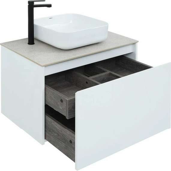 Тумба подвесная со столешницей Aquanet Nova Lite 75 см 242275 (1 ящик) белый, Цвет фасада: белый - фото 10