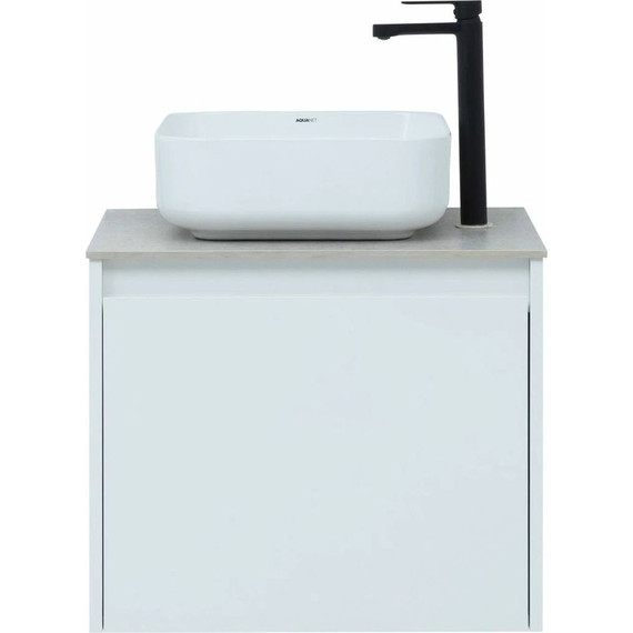 Тумба подвесная со столешницей Aquanet Nova Lite 60 см 242574 (1 ящик) белый, Цвет фасада: белый - фото 5