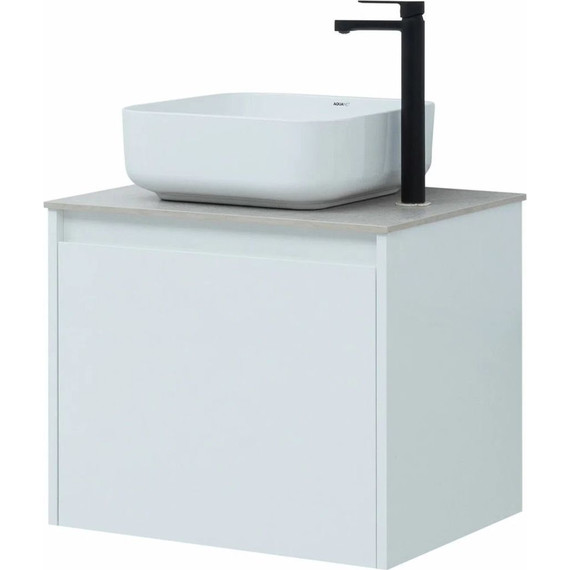 Тумба подвесная со столешницей Aquanet Nova Lite 60 см 242574 (1 ящик) белый, Цвет фасада: белый - фото 7