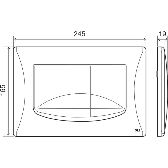 Инсталляция для унитаза Oli 80 300572mRI00 (кнопка смыва River, хром глянец) - фото 6