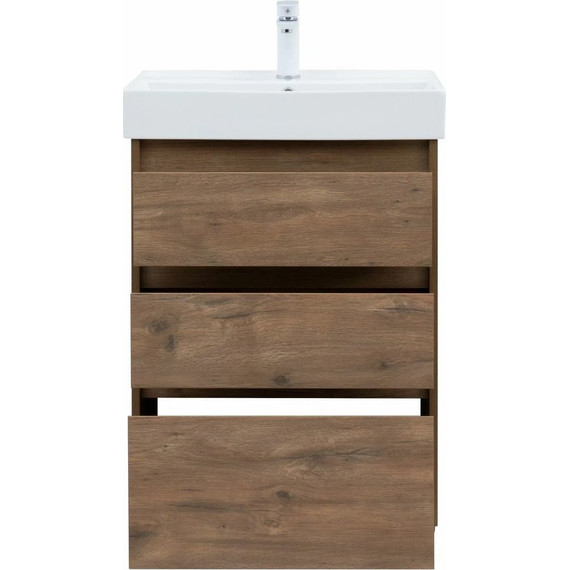 Тумба напольная с раковиной Aquanet Nova Lite 60 см 302471 (3 ящика) дуб рустикальный, Цвет фасада: тёмное дерево - фото, картинка 9 Тумба напольная с раковиной Aquanet Nova Lite 60 см 302471 (3 ящика) дуб рустикальный, Цвет фасада: тёмное дерево - фото 9