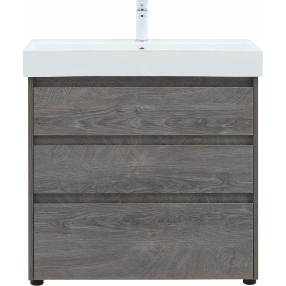 Тумба напольная с раковиной Aquanet Nova Lite 85 см 302476 (3 ящика) дуб рошелье, Цвет фасада: дуб рошелье - фото 8