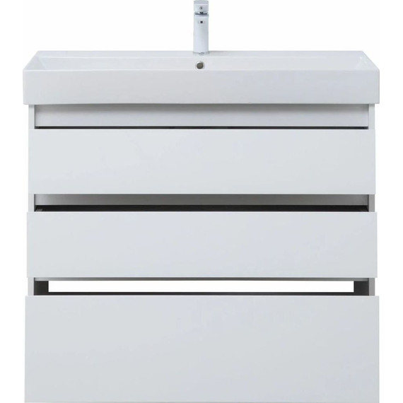 Тумба напольная с раковиной Aquanet Nova Lite 100 см 302478 (3 ящика) белый, Цвет фасада: белый - фото 8