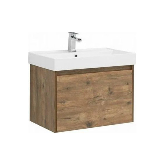 Тумба подвесная с раковиной Aquanet Nova Lite 75 см 249514 (1 ящик) дуб рустикальный - фото 5