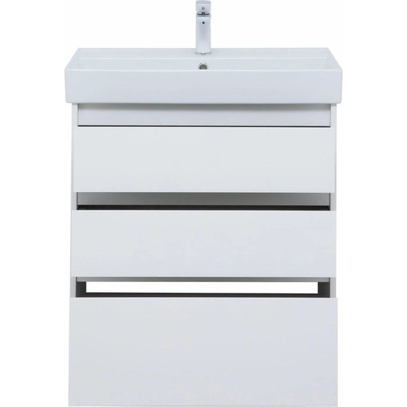Тумба напольная с раковиной Aquanet Nova Lite 75 см 302472 (3 ящика) белый, Цвет фасада: белый - фото 8