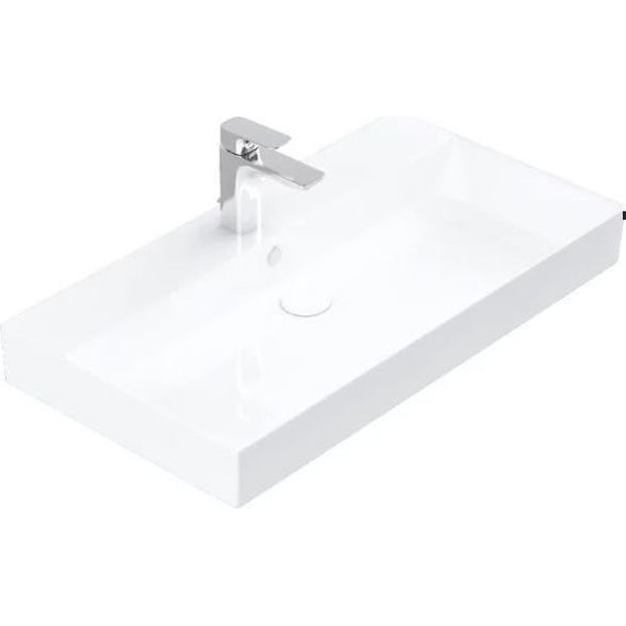 Тумба напольная с раковиной Aquanet Nova Lite 85 см 302476 (3 ящика) дуб рошелье, Цвет фасада: дуб рошелье - фото 4