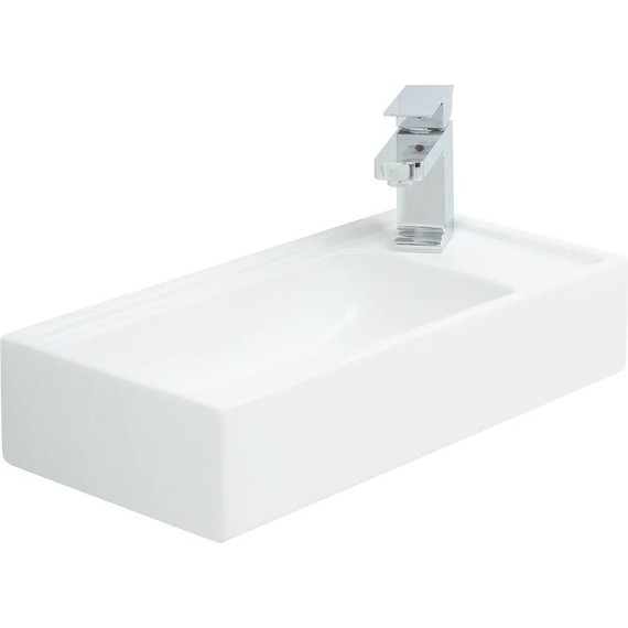 Тумба подвесная с раковиной Aquanet Nova Lite 50 см 298855 (с дверцей) дуб рустикальный, Цвет фасада: тёмное дерево - фото 2