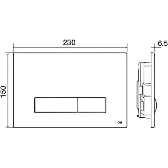 Кнопка смыва Oli Glam (механическая) 139186, хром матовый - фото 2