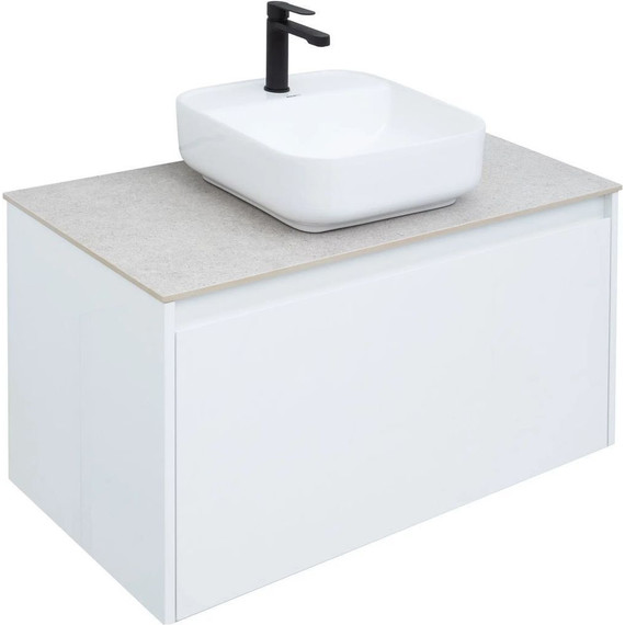 Тумба подвесная со столешницей Aquanet Nova Lite 90 см 242257 (1 ящик) белый, Цвет фасада: белый - фото 12