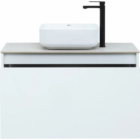 Тумба подвесная со столешницей Aquanet Nova Lite 90 см 242257 (1 ящик) белый, Цвет фасада: белый - фото 8