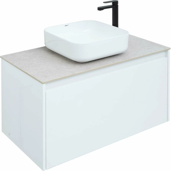 Тумба подвесная со столешницей Aquanet Nova Lite 90 см 242257 (1 ящик) белый, Цвет фасада: белый - фото 9